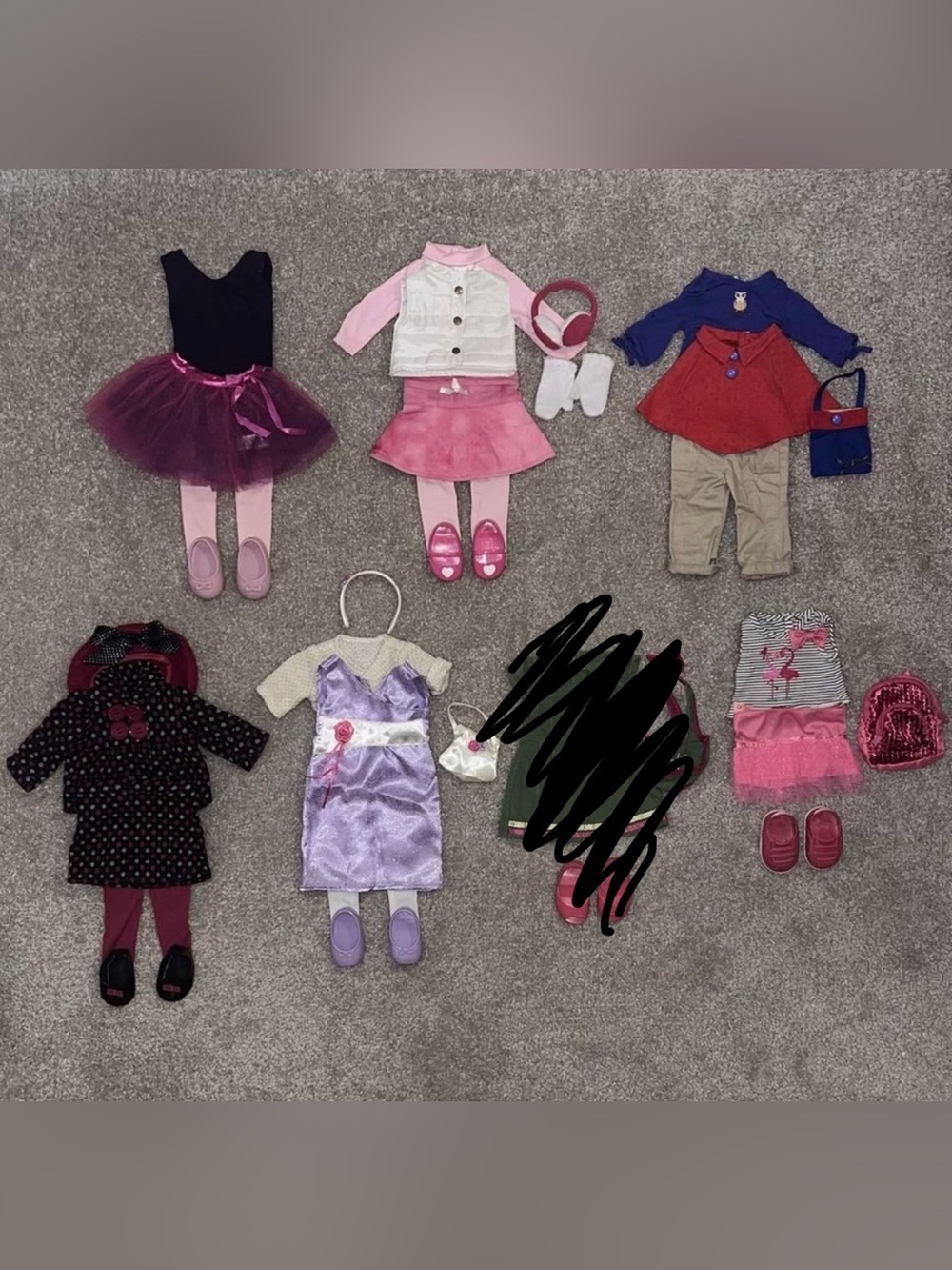 Our Generation Lot of 6 Outfits DOLL NOT INCLUDED